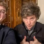 El presidente Javier Milei durante un encuentro con uno de los creadores del token $Libra, en los días previos al lanzamiento de la criptomoneda que generó polémica internacional.