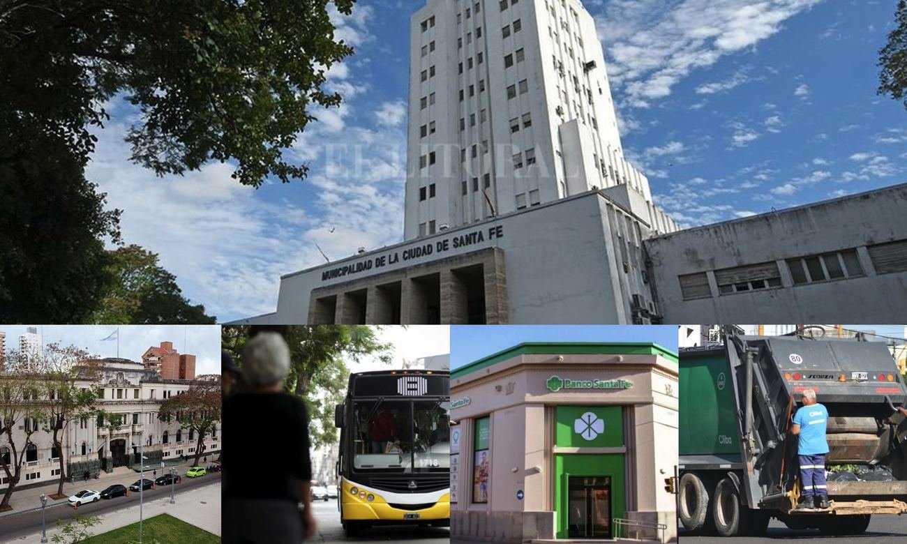 Edificios públicos, transporte, bancos y servicios urbanos de Santa Fe, sectores donde se siente el impacto del paro nacional convocado por la CGT.