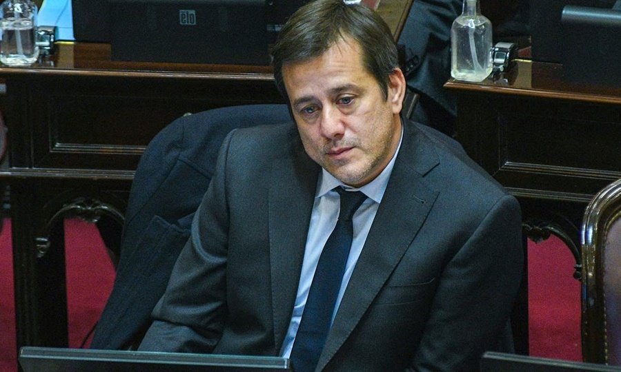 Mariano Recalde durante una sesión en el Senado de la Nación. Foto de archivo.