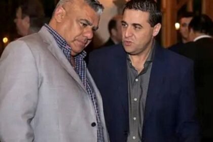 Claudio “Chiqui” Tapia y Pablo Toviggino, presidente y tesorero de la AFA, en una actividad institucional vinculada a la Selección argentina.