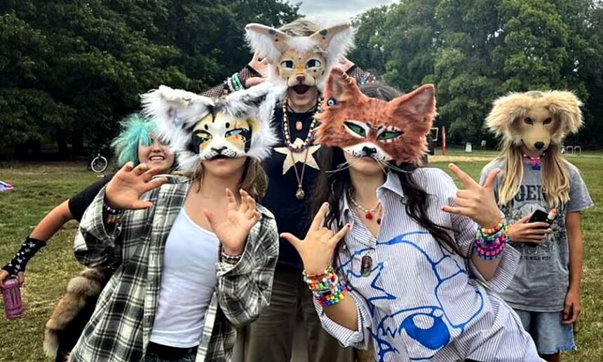 Miembros de la comunidad therian durante un encuentro en un espacio público. (Foto: gentileza)