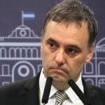 Jefe de Gabinete Manuel Adorni en una imagen de archivo durante una conferencia de prensa oficial.