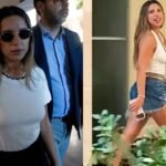 Agostina Páez, la abogada argentina involucrada en una causa judicial en Brasil por injuria racial, durante su salida de una audiencia en Río de Janeiro. Foto de archivo.