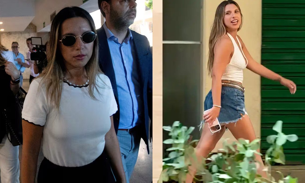 Agostina Páez, la abogada argentina involucrada en una causa judicial en Brasil por injuria racial, durante su salida de una audiencia en Río de Janeiro. Foto de archivo.