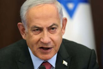 El primer ministro de Israel, Benjamín Netanyahu, durante una declaración pública sobre la ofensiva militar contra Irán. Foto de archivo.