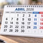 Calendario ilustrativo de abril de 2026, con un mes marcado por jornadas ideales para planificar actividades, viajes y descansos.