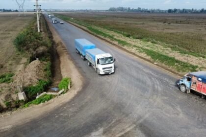 Vista general de la zona portuaria y accesos viales en el cordón industrial del sur santafesino. (Foto de archivo)