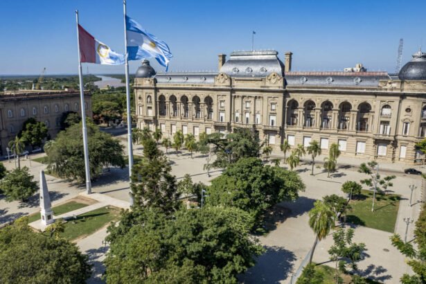 Vista de la Casa de Gobierno de la provincia de Santa Fe, sede del Poder Ejecutivo provincial, en la ciudad de Santa Fe. Foto de archivo.