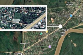 Presentación de la ubicación del terreno en Colastiné Norte donde se proyecta la ampliación del Acueducto de la Costa para mejorar el acceso al agua potable. Foto: Concejo Municipal.