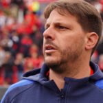 Damián Ayude durante un partido oficial de San Lorenzo en el Nuevo Gasómetro.