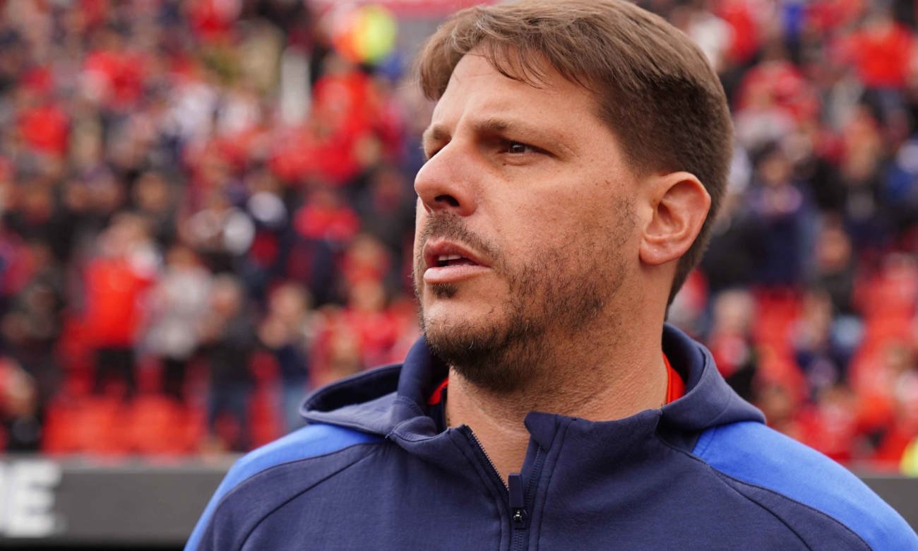 Damián Ayude durante un partido oficial de San Lorenzo en el Nuevo Gasómetro.