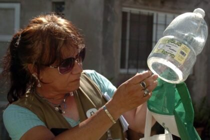 Operativo de prevención y control del mosquito transmisor del dengue en barrios de la ciudad de Santa Fe.