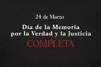 Captura inicial del video institucional difundido por el Gobierno nacional en el marco del Día de la Memoria, a 50 años del golpe de Estado de 1976.