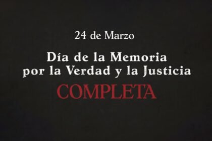 Captura inicial del video institucional difundido por el Gobierno nacional en el marco del Día de la Memoria, a 50 años del golpe de Estado de 1976.