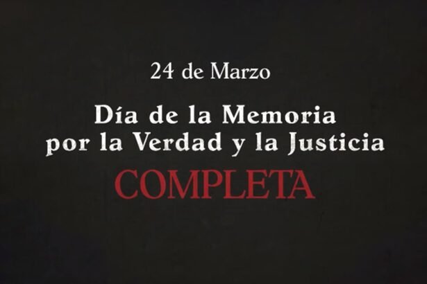Captura inicial del video institucional difundido por el Gobierno nacional en el marco del Día de la Memoria, a 50 años del golpe de Estado de 1976.