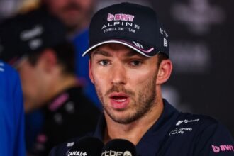 Pierre Gasly durante una sesión de clasificación con el equipo Alpine en la Fórmula 1.