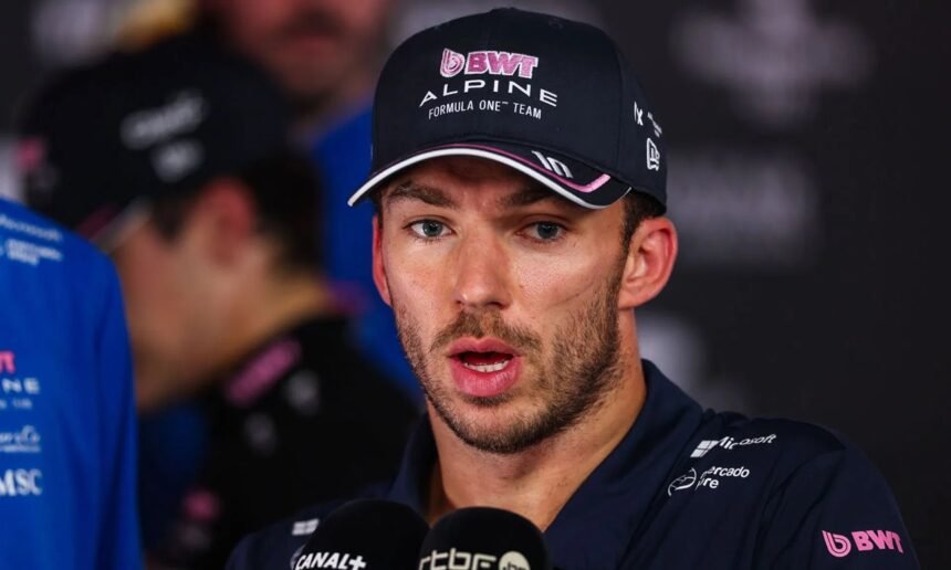 Pierre Gasly durante una sesión de clasificación con el equipo Alpine en la Fórmula 1.