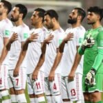 Jugadores de la selección de Irán durante un partido internacional, en una imagen de archivo representativa de su participación en competencias oficiales.