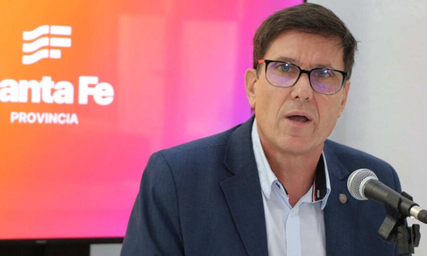El ministro de Educación de Santa Fe, José Goity, durante una actividad oficial vinculada al sistema educativo provincial. Foto de archivo.