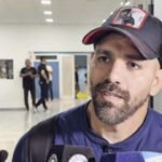 Leandro “Loco” Díaz brinda declaraciones ante la prensa en una conferencia vinculada a la actualidad de Atlético Tucumán.