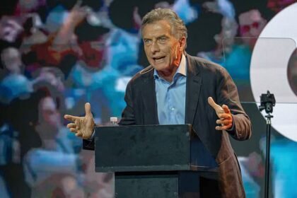 Mauricio Macri durante una actividad política partidaria. Foto de archivo.