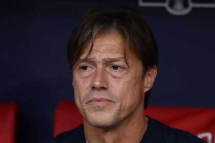 Matías Almeyda, durante un partido como entrenador