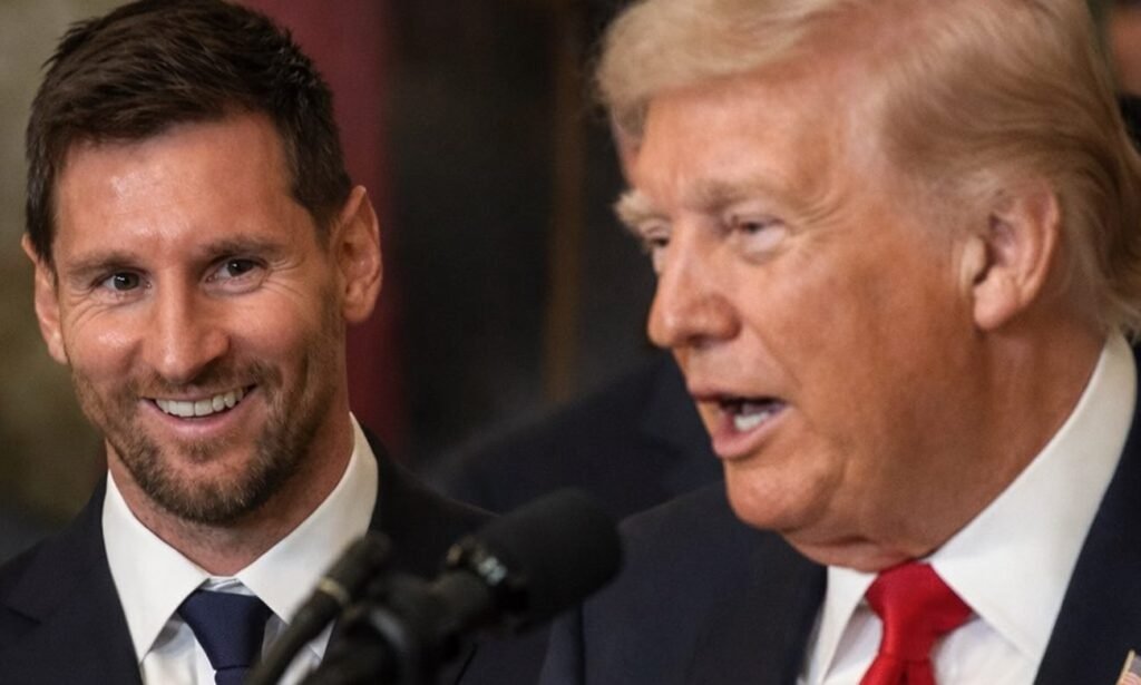 Lionel Messi escucha el discurso de Donald Trump durante una visita institucional junto al plantel del Inter Miami en la Casa Blanca.
