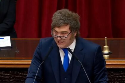Javier Milei durante su discurso en la apertura de sesiones ordinarias en el Congreso de la Nación.