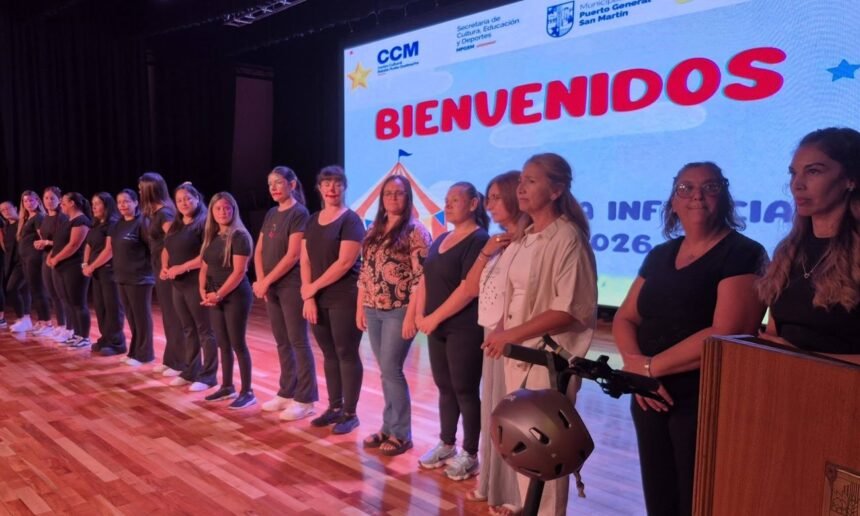 Acto de inicio del ciclo lectivo de los Centros de Desarrollo Infantil y del Jardín Maternal en Puerto General San Martín. Foto de archivo.