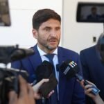 El gobernador de Santa Fe, Maximiliano Pullaro, durante una actividad oficial. Foto de archivo.