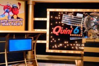 Sorteo del Quini 6 en la sala oficial de la Lotería de Santa Fe, durante una jornada habitual de extracción de números. Foto de archivo.