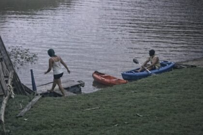 Imagen captada por cámara de seguridad en la zona del arroyo Ubajay, mejorada con inteligencia artificial para optimizar su visibilidad.