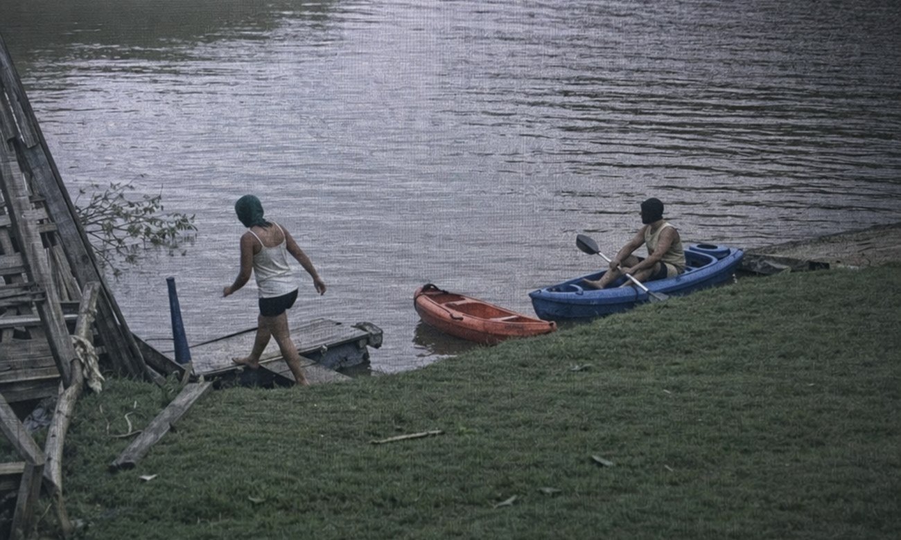 Imagen captada por cámara de seguridad en la zona del arroyo Ubajay, mejorada con inteligencia artificial para optimizar su visibilidad.