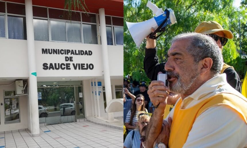 Municipalidad de Sauce Viejo y Juan Ramón Medina (ASOEM), protagonistas del conflicto gremial entre el municipio y los trabajadores municipales.