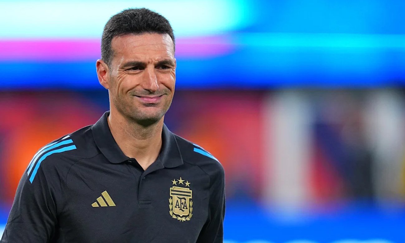 Lionel Scaloni durante un entrenamiento al frente de la Selección Argentina. Foto de archivo.