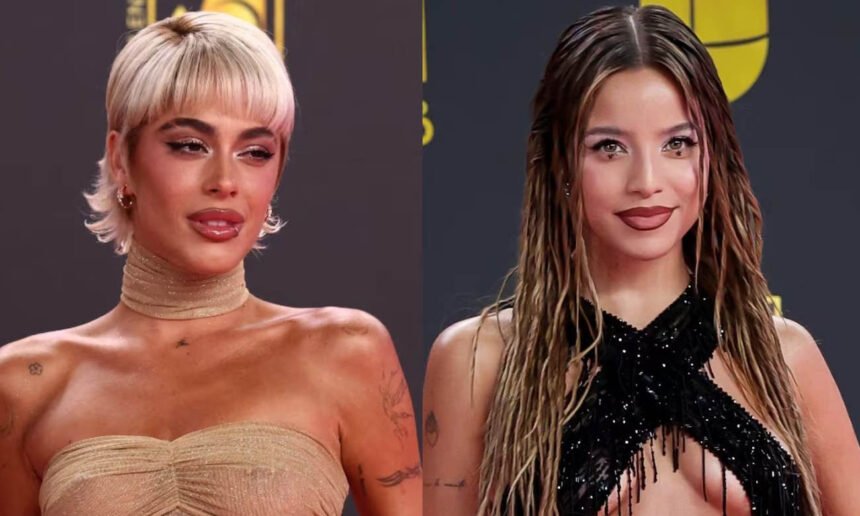 Tini Stoessel y Emilia Mernes en una imagen de archivo durante un evento del pop argentino.