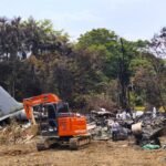 Restos de una aeronave militar tras un accidente en zona selvática, en imagen de archivo.