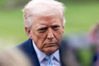 El presidente Donald Trump durante una declaración pública en la Casa Blanca.