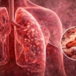 Ilustración de la tuberculosis: enfermedad infecciosa que afecta principalmente a los pulmones y se transmite por el aire, prevenible y tratable con diagnóstico oportuno.