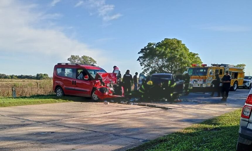 Ingreso a San Jerónimo Norte sobre la Ruta Provincial 67S, donde se registró un accidente fatal. Foto de archivo.
