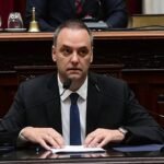 Manuel Adorni durante su exposición ante la Cámara de Diputados en el informe de gestión.