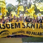 Movilización de trabajadores de ASOEM en reclamo de derechos laborales y mejoras en las condiciones de trabajo. Foto de archivo.