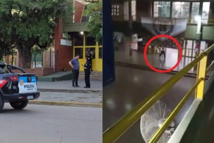 Escuela N° 40 Mariano Moreno de San Cristóbal, escenario del ataque armado ocurrido el 29 de marzo. Foto de archivo.