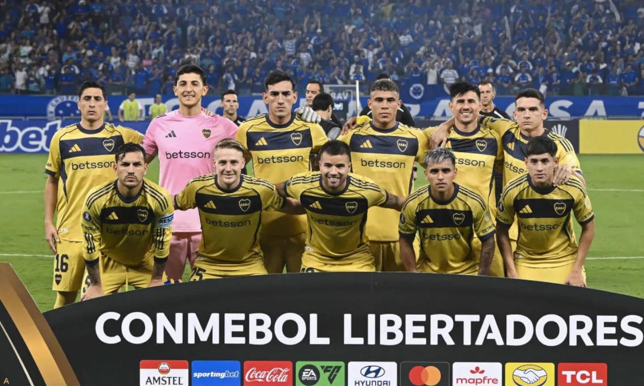 Boca posa con su formación inicial en la previa del duelo ante Cruzeiro en el Mineirao, por la Copa Libertadores.