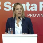 Virginia Coudannes, vocera del Gobierno de Santa Fe, en una intervención oficial. Foto: archivo.