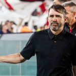 Eduardo Coudet, director técnico de River Plate, durante un partido, en imagen de archivo.