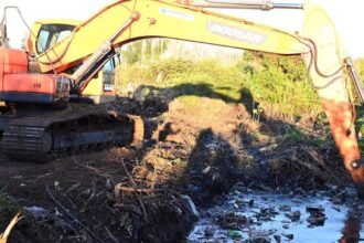 Trabajos de limpieza y desobstrucción del sistema de desagües pluviales para optimizar el escurrimiento del agua.