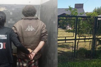 Efectivos de la Policía de Investigaciones durante un procedimiento por violencia de género en Santa Fe.