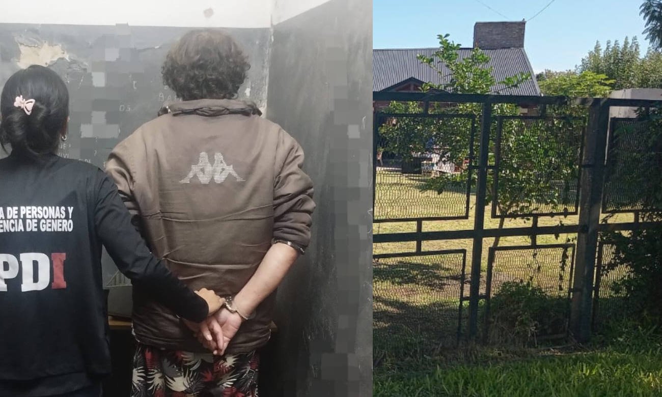 Efectivos de la Policía de Investigaciones durante un procedimiento por violencia de género en Santa Fe.