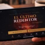 Interfaz de la app oficial de “El Último Redentor”, que amplía el universo narrativo creado por Gerardo R. Meneghetti.